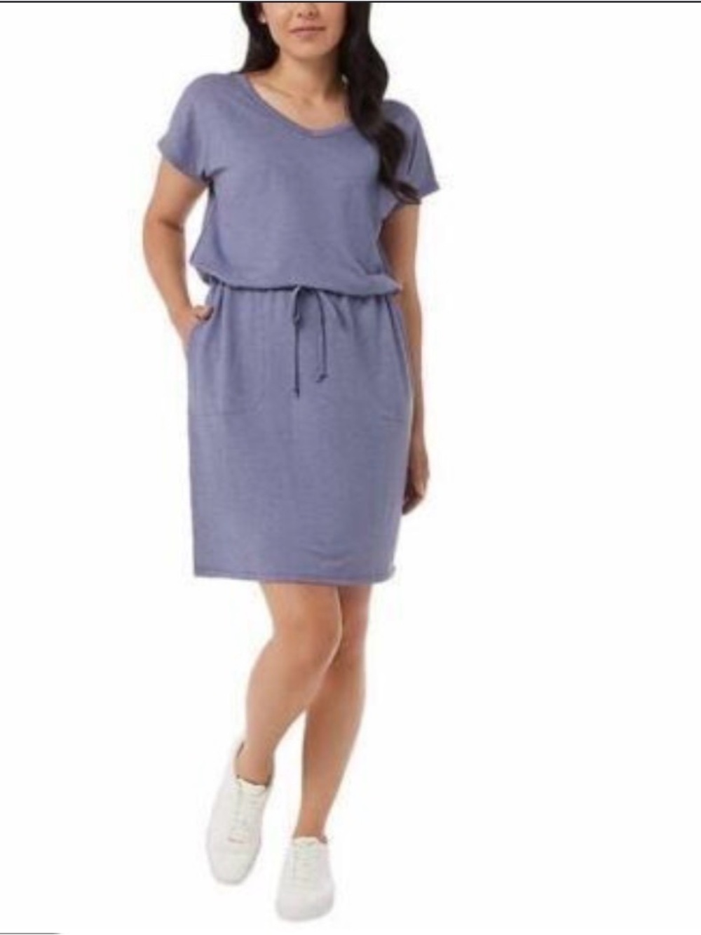 32|COOL Heathered V-Neck Dress